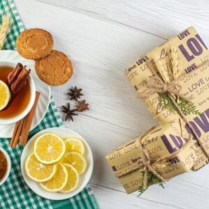 NatureVia Balmumu Gıda Saklama Kumaşı - (Love Baskılı 3'lü Set)