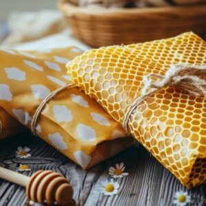 NatureVia Balmumu Gıda Saklama Kumaşı - (Bulut Desenli 3'lü Set)