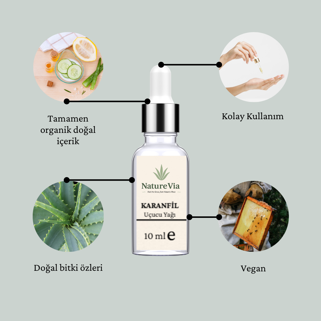 NatureVia 100% Saf ve Doğal Karanfil Uçucu Yağı - Image 2